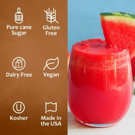 Syruvia Watermelon Syrup - 25.4 fl oz. Premium Flavoring Syrup For Coffee image {3}