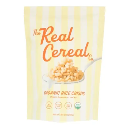 The Real Cereal Co. Organic Rice Crisps Cereal - Case of 6/8.4 oz image {1}