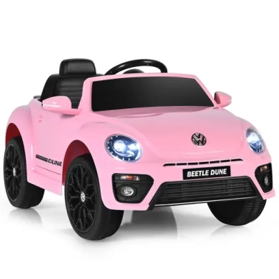 Costway 12V Kids Ride On Car Licensed Volkswagen Beetle w/ Remote Control & Music image {7}