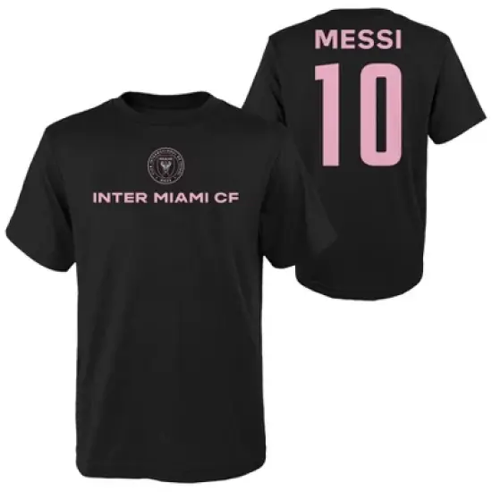 MLS Inter Miami CF Toddler Lionel Messi T-Shirt - Black image {3}