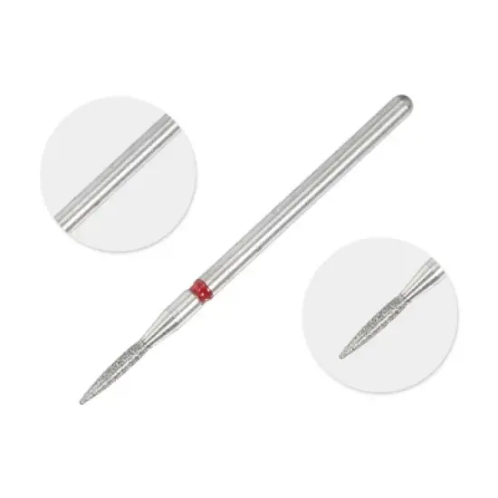 Unique Bargains Emery Nail Drill Bits Set for Acrylic Nails 3/32 Inch Nail Art Tools 43.8mm Length Red 10 Pcs image {2}