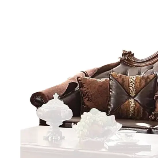 96" Vendome PU Sofa Cherry - Acme Furniture image {4}