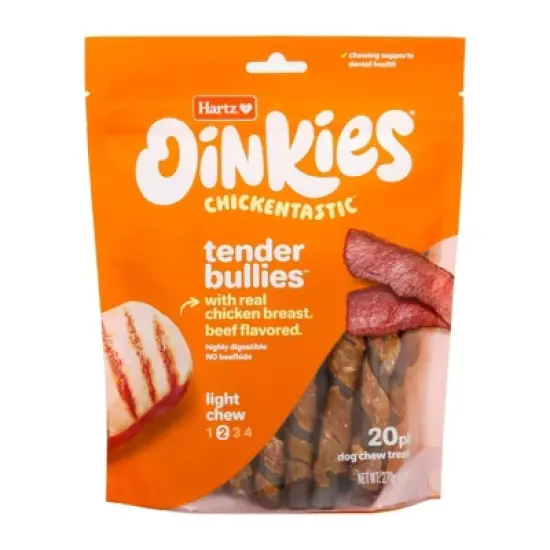 Hartz Oinkies Chickentastic Tender Bullies Beef and Chicken Flavored Dog Treats - 9.5oz image {2}