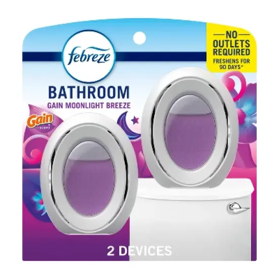 Febreze Gain Moonlight Breeze Bathroom Air Freshener - 2ct image {12}