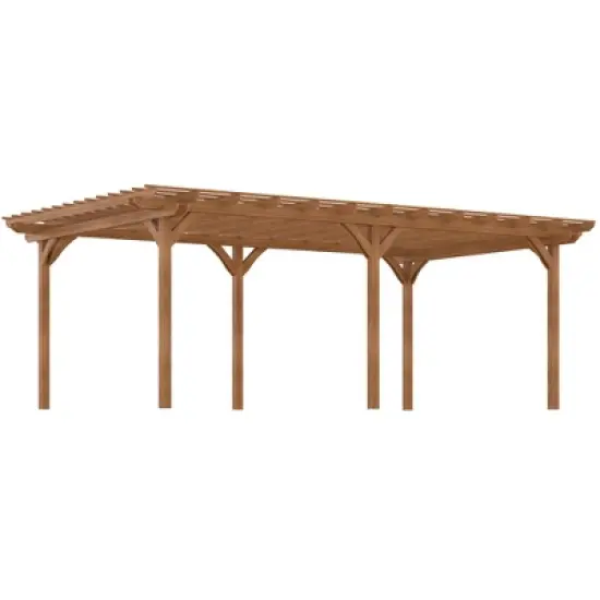 Outsunny Wooden Pergola Grape Trellis, Outdoor Gazebo with Stable Structure for Garden, Patio, Backyard, Deck image {7}