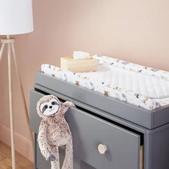 Changing Pad Liner White with Gray Edge - Cloud Island&trade; 3pk image {1}