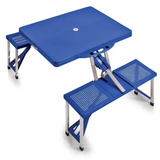 Oniva Rectangle Portable Dining Table with Seats - Royal Blue image {3}