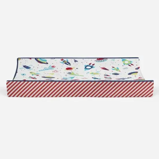 Bacati - Space Multicolor Boys Cotton Changing Pad Cover image {4}