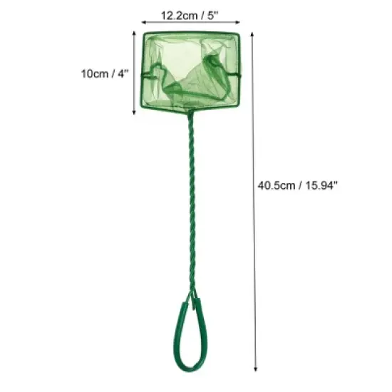 Unique Bargains Aquarium Fish Net Aquarium Fish Tank Accessories Small Fish Fine Net Green 5'' 3Pcs image {3}