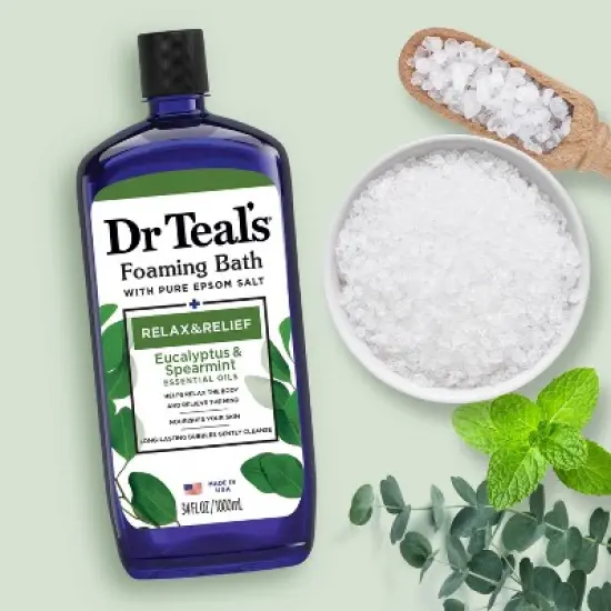 Dr Teal's Relax & Relief Eucalyptus and Spearmint Foaming Bubble Bath - 34 fl oz image {4}