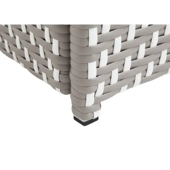 2pc Maksville Aluminum Patio Loveseat & Trash Can - miBasics
 image {12}