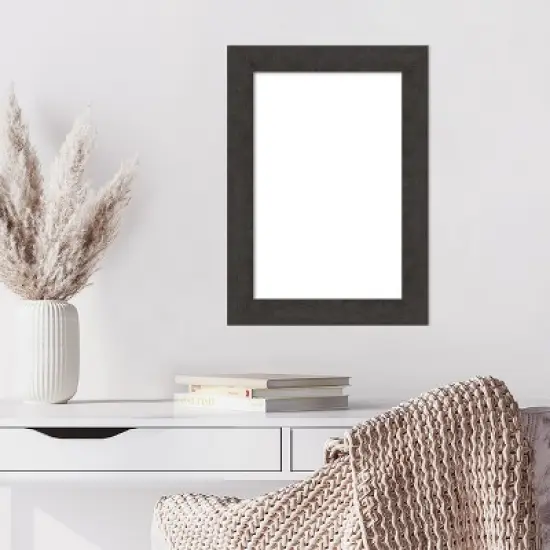 Amanti Art Rustic Plank Espresso Narrow Framed Dry Erase Magnetic Board image {7}