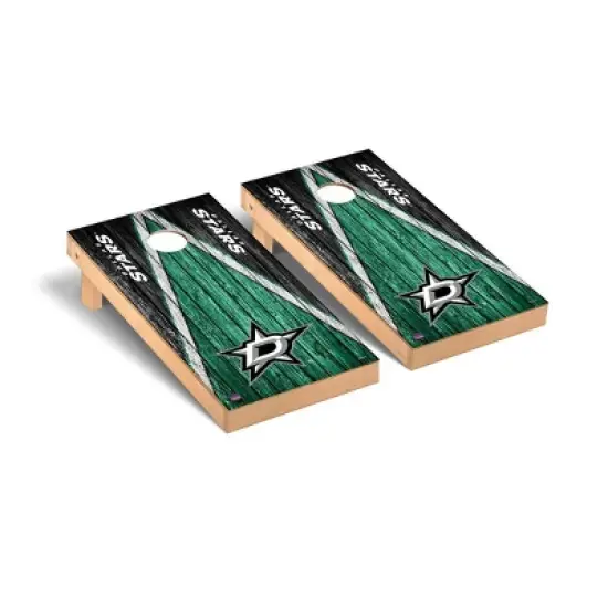 NHL Dallas Stars Premium Cornhole Board Weathered Triangle Version image {1}