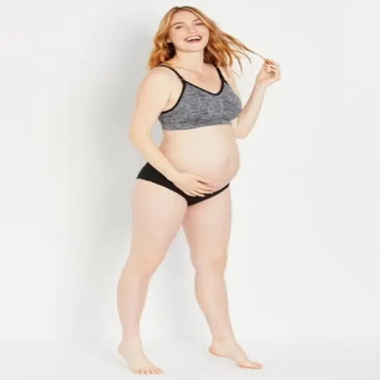 Full Coverage Seamless Nursing & Maternity Bra (D+ Cup Sizes) | Motherhood Maternity image {1}