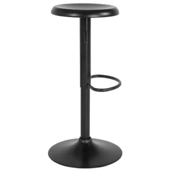 Merrick Lane Retro Style Height Adjustable Barstool with Footrest image {9}