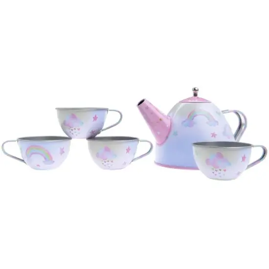 Jewelkeeper Tin Tea Set & Carrying Case - Unicorn Design - 15 Piece image {3}