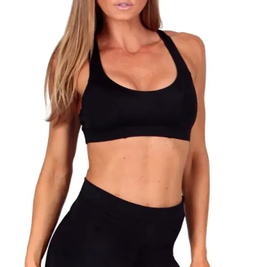 InstantFigure Activewear Compression Racer Back Sports Bra AWT019 image {1}