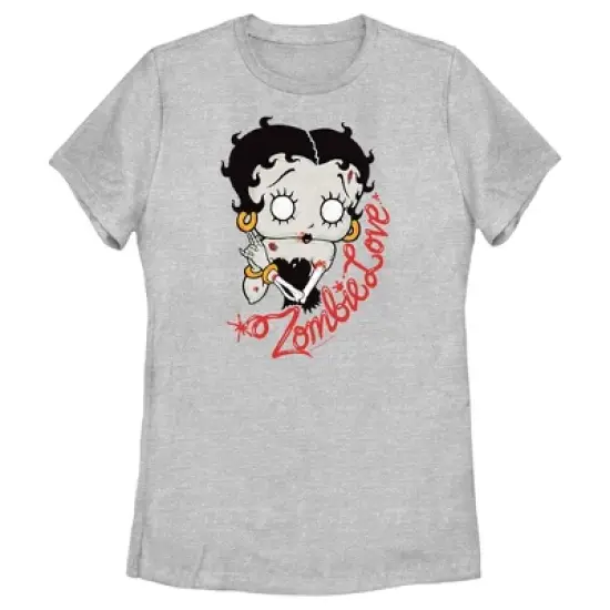 Women's Betty Boop Valentine's Day Zombie Love T-Shirt image {3}