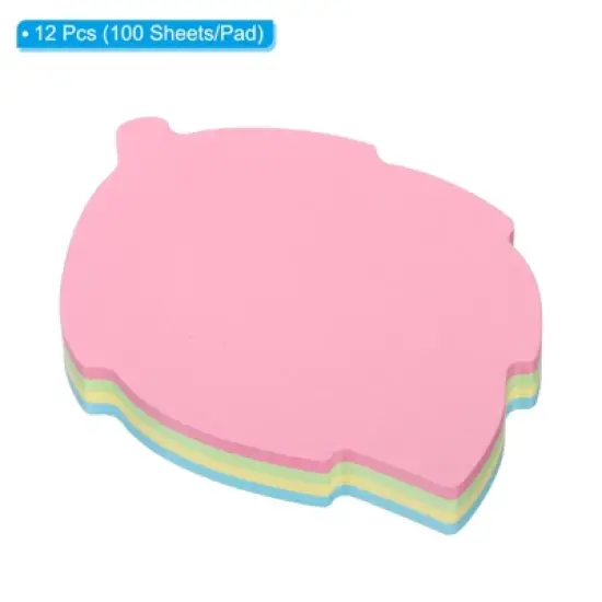 Unique Bargains Bright Colorful Cute  Leaf Shape Self-Stick Memo Pads 100 Sheets/Pad image {2}