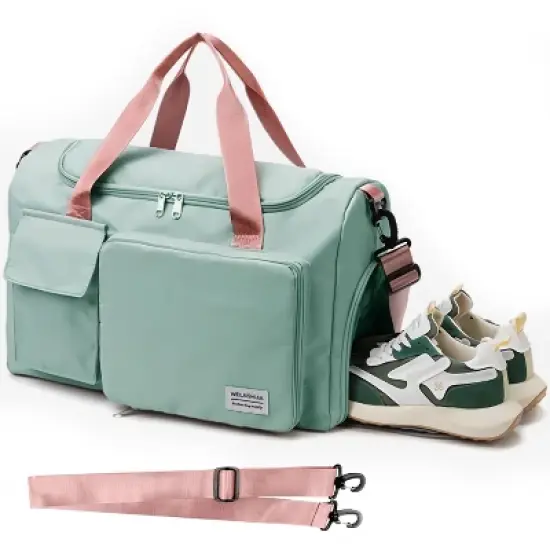 30L Duffle Bag with Shoes Compartment, Travel Duffel Bags Carry on Weekender Backpack for Men Women, Travel Bag Water Repellent & Tear Resistant image {10}