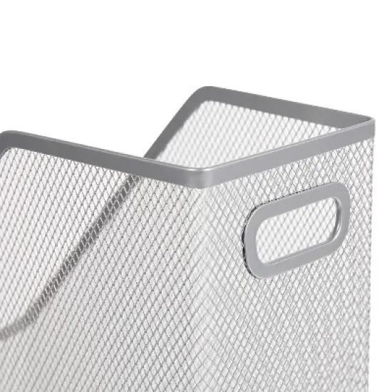 Mesh Magazine File Silver - Brightroom&trade;: Steel File Organizer & Storage Bin, 12" H, No Assembly Required image {2}