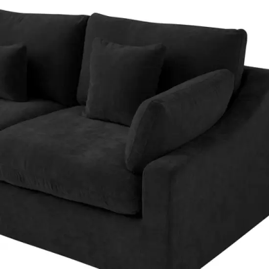 Modular Sectional Sofa with Ottoman,156" U Shaped Down Filled Cloud Couch,8 Seater Convertible Living Room Sets,Cover Washable and Replaceable image {6}