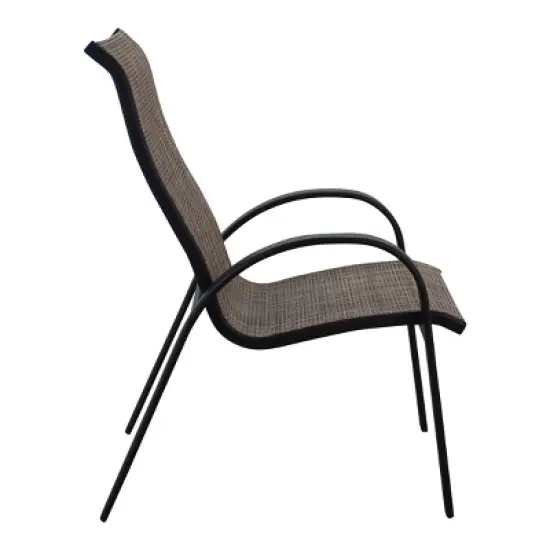 Courtyard Casual Santa Fe 5 pc Sling 48" Round Dining Set with Sling Chairs  Includes one Round table and 4 Sling Chairs image {7}