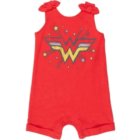 DC Comics Justice League Wonder Woman Girls Romper and Headband Toddler image {2}