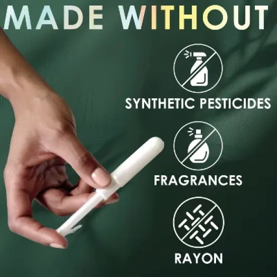 L . Organic Cotton Full Size Tampons - Regular - 30ct image {3}