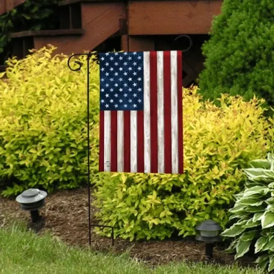 Briarwood Lane Everyday Garden Flag 12x18 For Outdoor Wood American Flag Garden Flag Flags For Outside image {3}