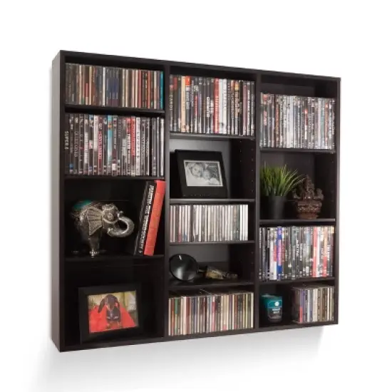 Oskar 540 Wall Mounted Media Storage Cabinet Espresso - Atlantic image {1}