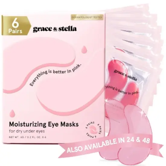Grace & Stella Moisturising Under Eye Mask - Pink image {6}
