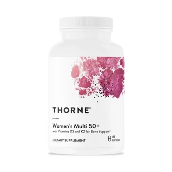 THORNE Women's Multi 50+ - Daily Multivitamin with Vitamins A, B6, B12, C, Zinc & More - Support Heart, Brain, Bone & Immune Health* - 180 Capsules image {9}