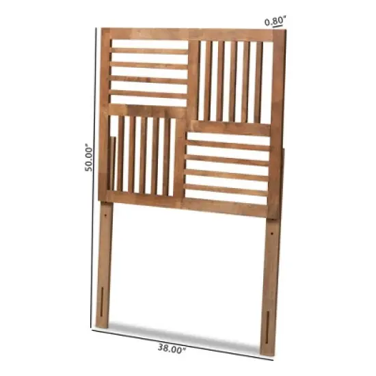 Adler Wood Headboard Walnut - Baxton Studio image {4}