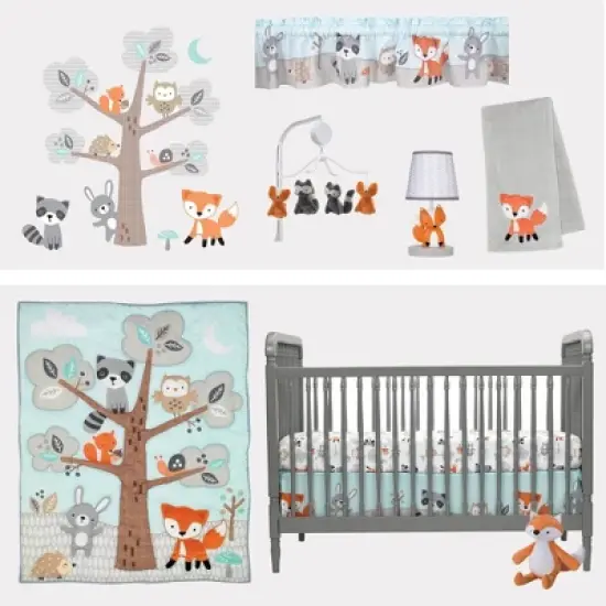 Bedtime Originals Woodland Friends Fitted Crib Sheet image {3}