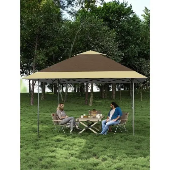 13X13 Ft Gazebo Tent Outdoor Pop Up Canopy Tent,Pop Up Gazebo,Adjustable Height Instant Gazebos,for Events, Parties, Camping image {6}