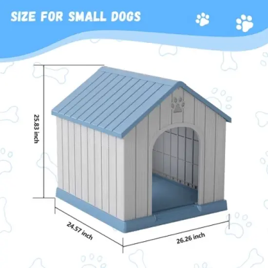 Dolonm Waterproof Dog House Indoor/outdoor Pet Dog House Sloping Roof image {3}