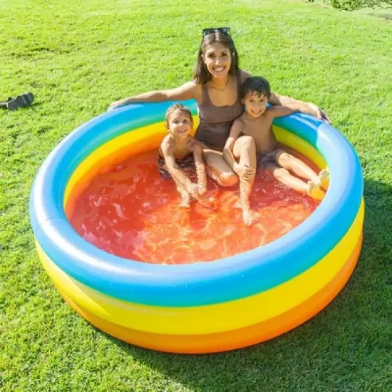 Poolcandy Inflatable Sunning Pool Rainbow Haze Day Pool Tanning Relaxing Sun In Fun Great For Adults & Kids Backyard BBQ Parks image {3}