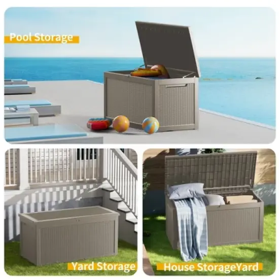 Chic Crate - 260 Gallon Water Resistant Resin Lockable Deck Box image {5}