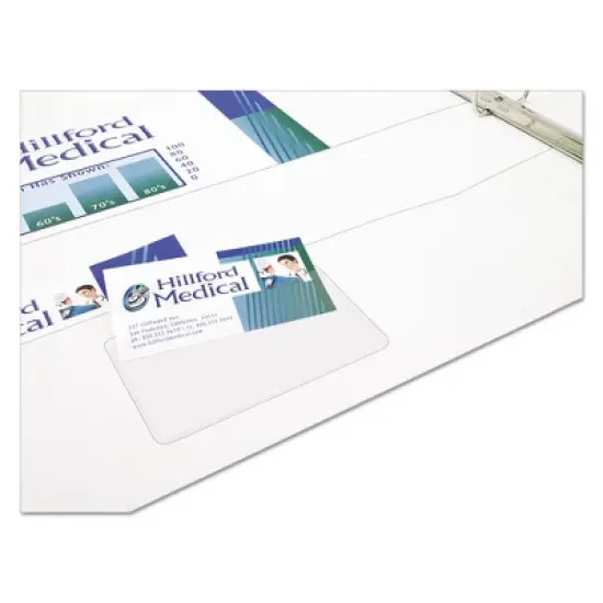 Avery Self-Adhesive Top-Load Business Card Holders, Clear, 10/Pack, 3.5" x 2" image {3}