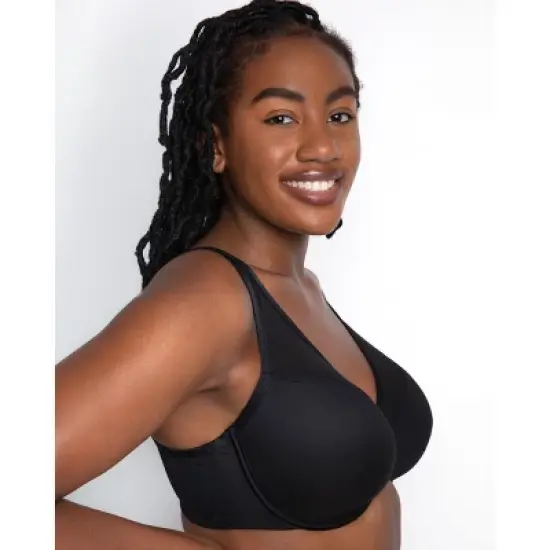 Curvy Couture Women's Sheer Mesh Plunge T-shirt Bra image {5}