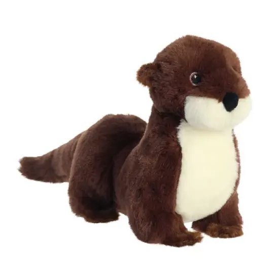 Aurora Large River Otter Eco Nation Eco-Friendly Stuffed Animal Brown 13.5" image {4}