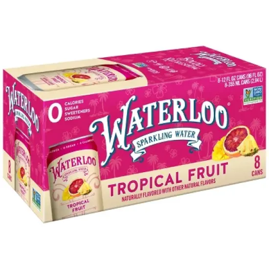 Waterloo Tropical Fruit Sparkling Water - 8pk/12 fl oz Cans image {6}