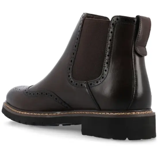 Vance Co. Hogan Tru Comfort Foam Wingtip Slip-on Chelsea Boot image {6}