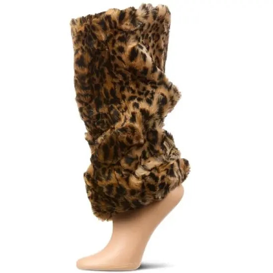 Memoi Women's Animal Craze Faux Fur Leg Warmer Cheetah One Size image {4}