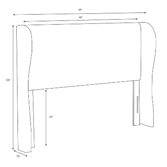 Tufted Velvet Upholstered Wingback Headboard - Skyline Furniture image {6}