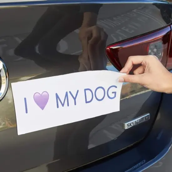 Bright Creations 12-Pack White Blank Magnetic Car Sign Label, Non-Adhesive Magnetic Sheets (12 x 4 in) image {3}