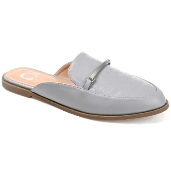 Journee Collection Womens Rubee Slip On Round Toe Mules Flats image {10}