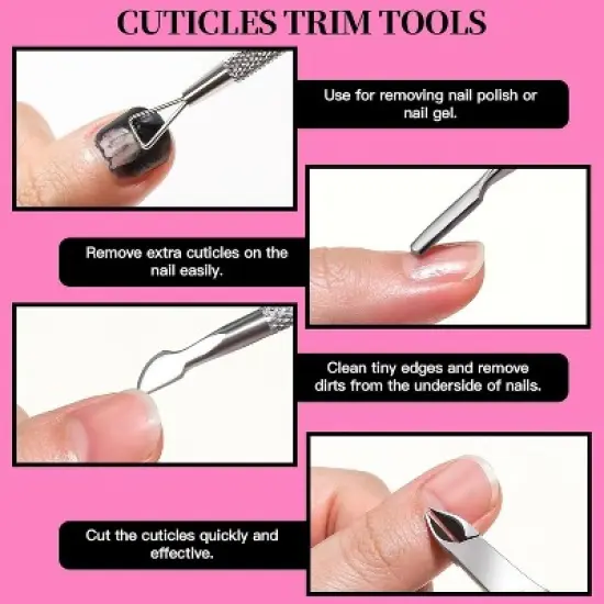 7-Piece Nail Care Kit for Women &ndash; Nail File, Buffer Block, Cuticle Remover & Manicure Tools for At-Home Nail Grooming image {3}