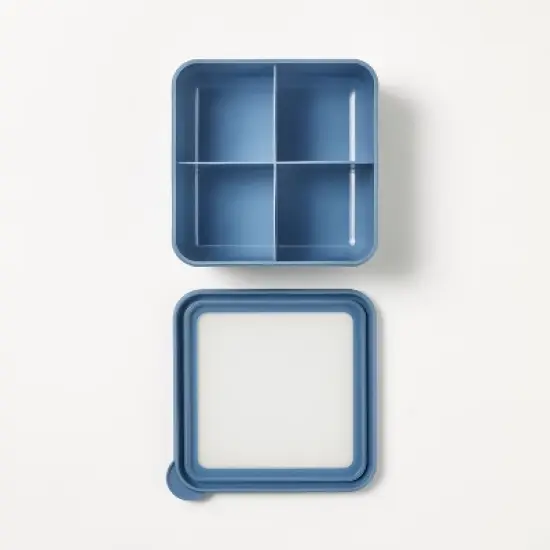 Bento Snack Box 4 Divided Compartments Blue - Figmint&trade; image {2}